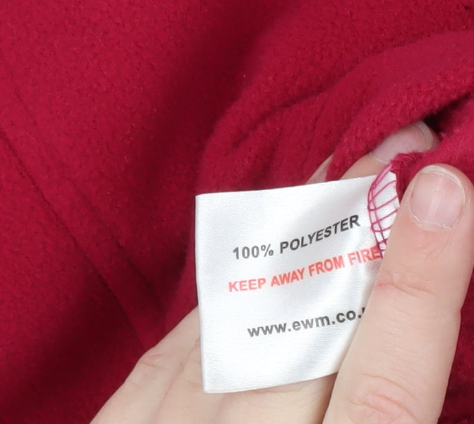 EWM Women’s Red Fleece Full Zip Jacket Size M 14-16 Lightweight