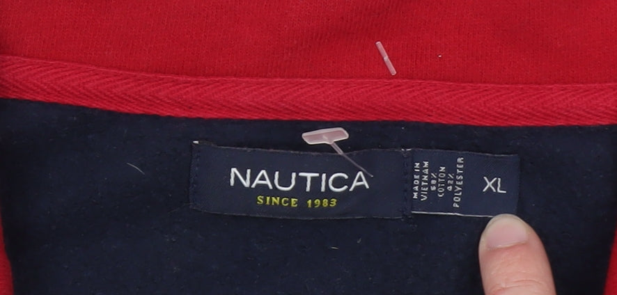 Nautica Men's Blue XL 1/2 Zip Fleece Pullover Sweatshirt