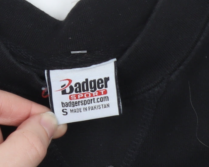 Badger Sport Men's Black Eagles Sweatshirt S Pullover Crew Neck