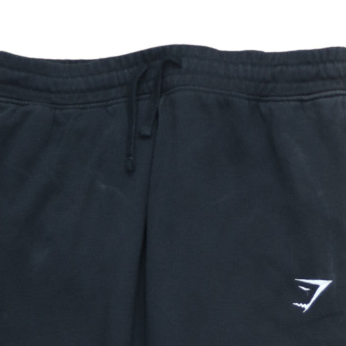Gymshark Men's Black M Jogger Trousers Cotton Blend Fleece Activewear