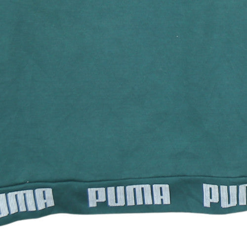 Puma Men's Green Graphic Logo Pullover Sweatshirt Size M