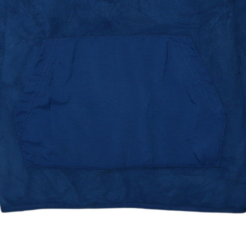 Nike Men's Blue Fleece Half Zip Pullover Sweatshirt L Logo Regular Fit