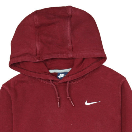 Nike Men's Red Pullover Fleece Hoodie Size S Regular Fit Sportswear