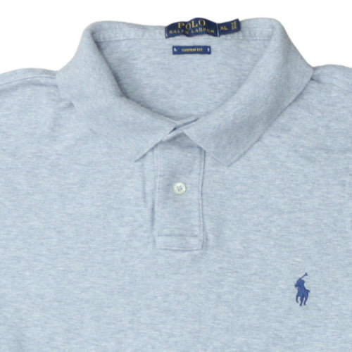 Ralph Lauren Men's Grey Custom Fit Cotton Polo Shirt XL