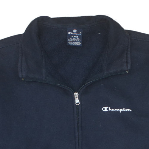 Champion Mens Blue Full Zip Fleece Sweatshirt Large