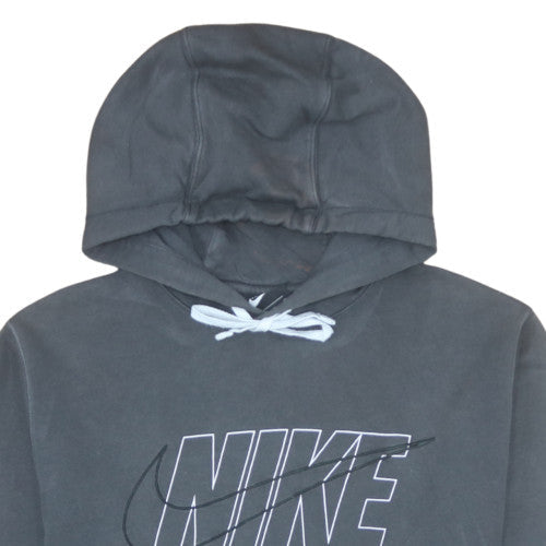 Nike Men's Grey Pullover Hoodie M Regular Fit Graphic Sportswear