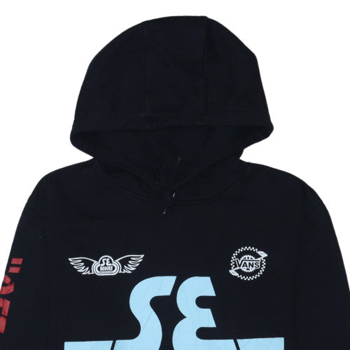 Vans Men Black Hoodie Pullover Medium SE Bikes Graphic Fleece