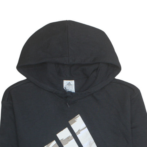 Adidas Men's Black Pullover Hoodie M - Sports Fleece Sweatshirt