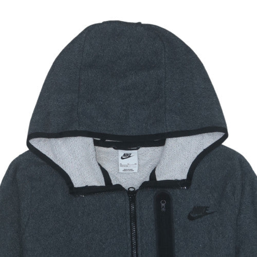 Nike Boys Grey Full Zip Hoodie XL (158-170cm) Fleece Lined Sweatshirt