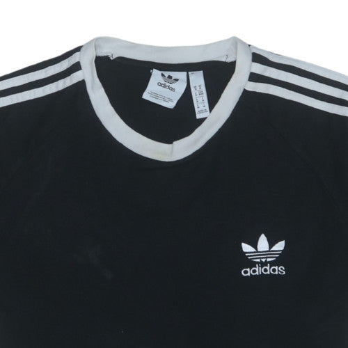 Adidas Men's Black Crew Neck Short Sleeve T-Shirt M Sports Style