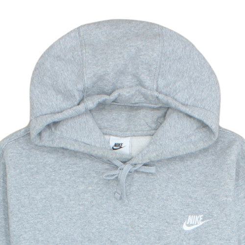 Nike Men Grey Pullover Hoodie Medium Fleece Sweatshirt Regular Fit