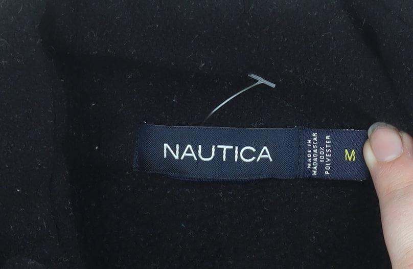 Nautica Men's Black Fleece 1/4 Zip Pullover Sweatshirt M