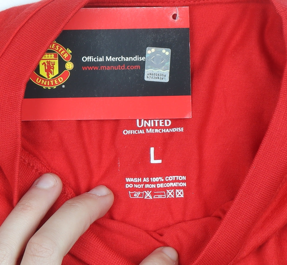 Manchester United Men’s Red Champions 2013 Cotton T-Shirt Size L