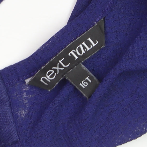 Next Women’s Blue Long Sleeve Tall Open Cardigan Size 16
