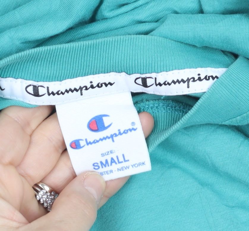 Champion Men's Green Long Sleeve Cotton Casual Top Size S