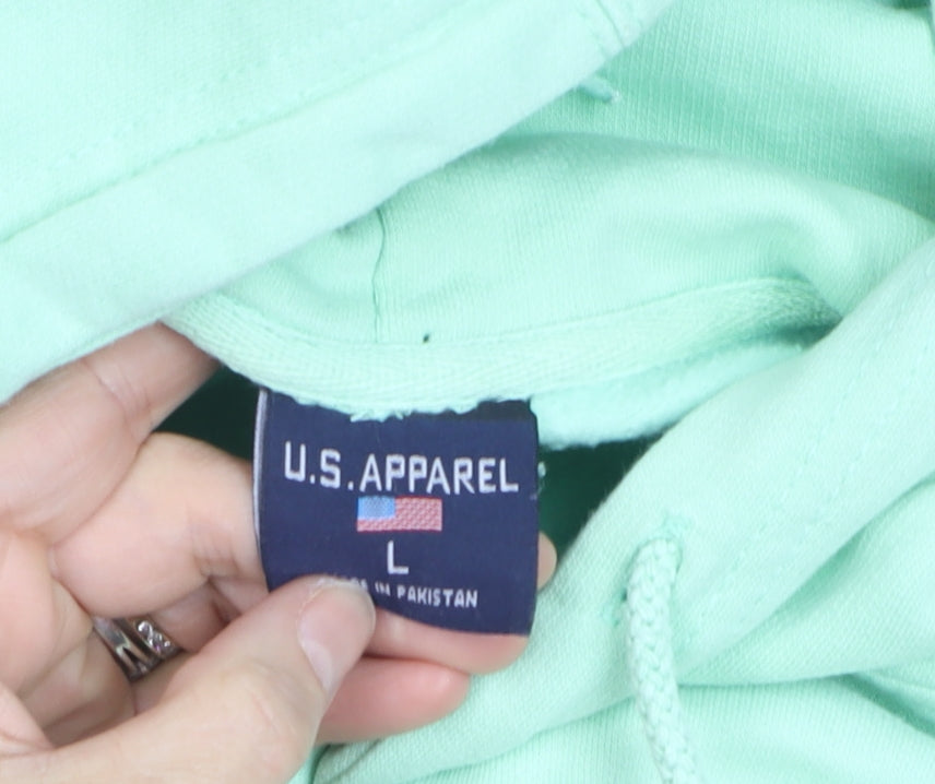 U.S. Apparel Women Green Pullover Hoodie Bonita Beach L