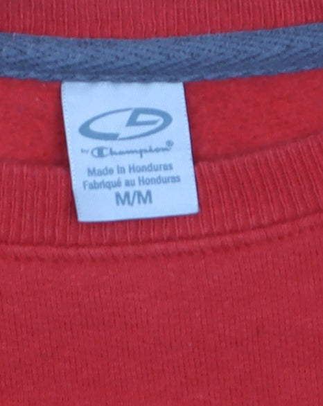 Champion Men's Red Crew Neck Pullover Sweatshirt Size M