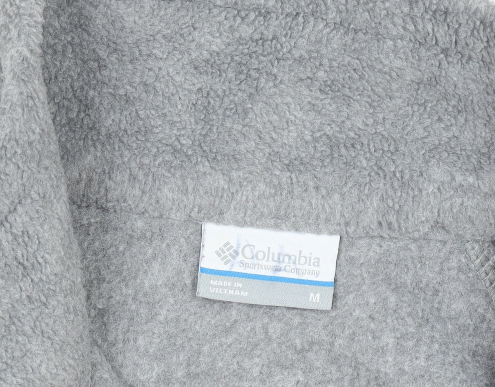 Columbia Women Grey Full Zip Fleece Sweatshirt M