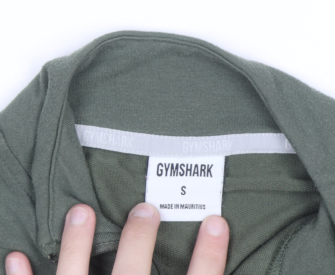 Gymshark Women's Green 1/2 Zip Pullover Sweatshirt Size S