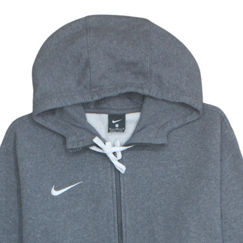 Nike Men’s Grey Full Zip Hoodie XL Sports Fleece Sweatshirt