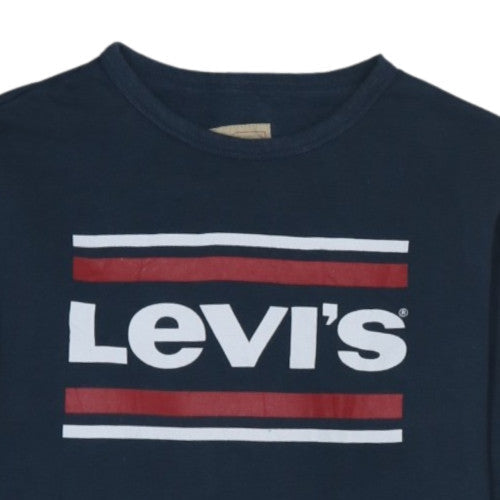 Levi's Boys Blue Crew Neck Graphic Logo Sweatshirt Size 16 Years