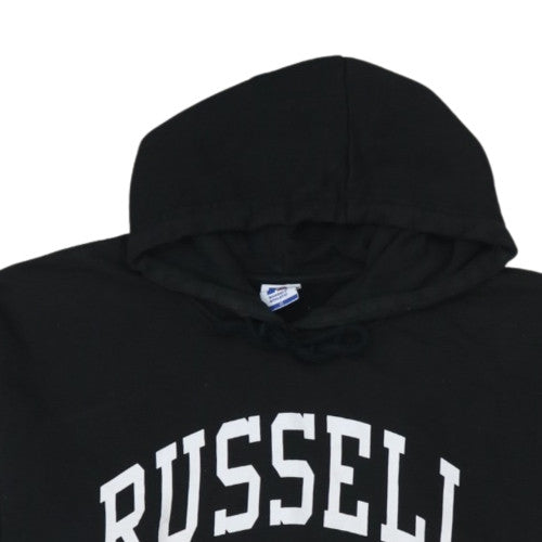 Russell Athletic Womens Black Hoodie Size 10 Pullover Cotton Blend