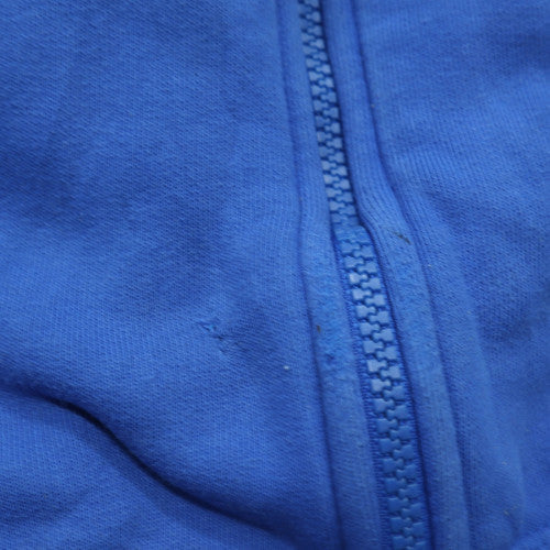 Nike Mens Blue Small Full Zip Hoodie Sweatshirt Cotton Blend