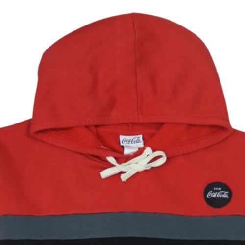 Coca-Cola Men's Red 2XL Pullover Hoodie with Logo Graphic