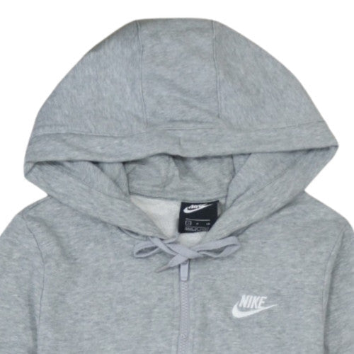 Nike Women's Grey Full Zip Hoodie Small Cotton Blend Casual