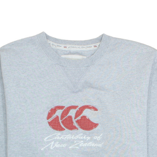 Canterbury of New Zealand Men's Grey Cotton Crew Neck Sweatshirt L