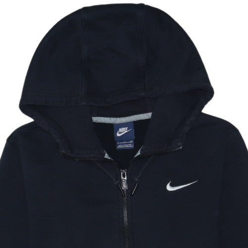 Nike Men's Black Full Zip Hoodie S Fleece Lined Sweatshirt