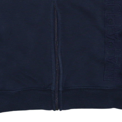Napapijri Men’s Blue Full Zip Fleece Sweatshirt M