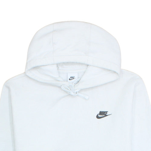 Nike Men's White Pullover Hoodie M Fleece Regular Fit