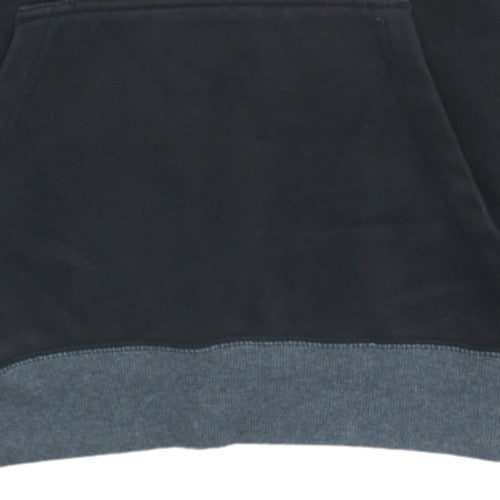 Adidas Mens Black Pullover Hoodie Fleece Medium Logo Sportswear