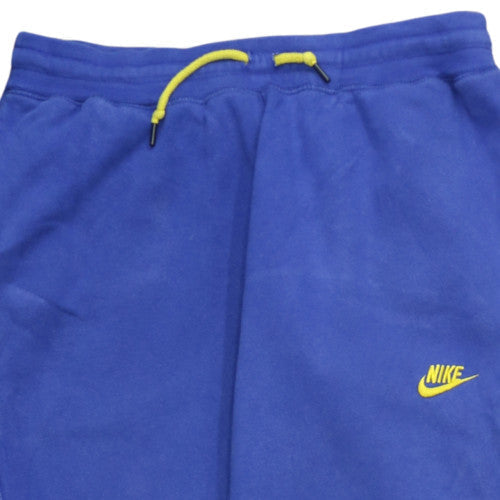 Nike Men's Blue Fleece Sweatpants L Elastic Waist Tapered Fit