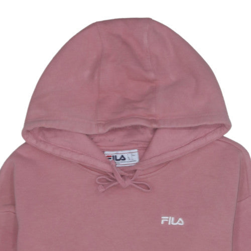 Fila Womens Pink Pullover Hoodie Size S Cotton Blend Casual
