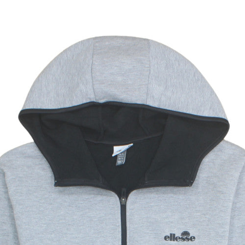 Ellesse Men’s Grey L 1/4 Zip Pullover Hoodie Fleece Sweatshirt