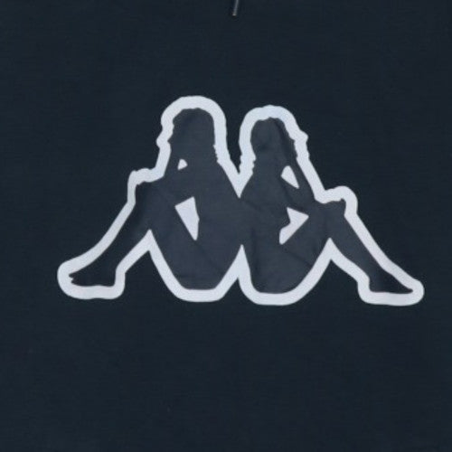 Kappa Men's Black XS Pullover Hoodie with Logo Graphic Print