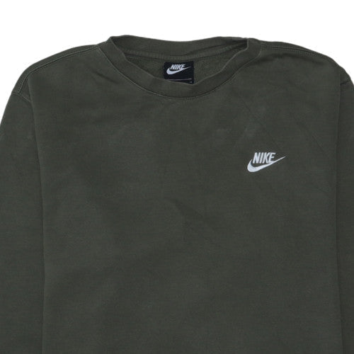 Nike Men's Green Crew Neck Sweatshirt M Pullover Regular Fit