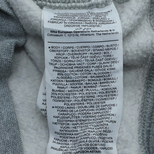 Nike Men's Grey Full Zip Fleece Hoodie M Regular Fit