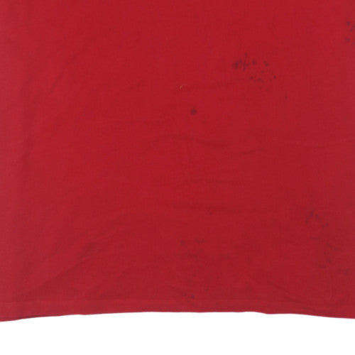 Tommy Hilfiger Men's Red 3XL Crew Neck Cotton Blend T-Shirt
