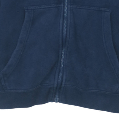 Nike Men's Blue Full Zip Fleece Hoodie Size M
