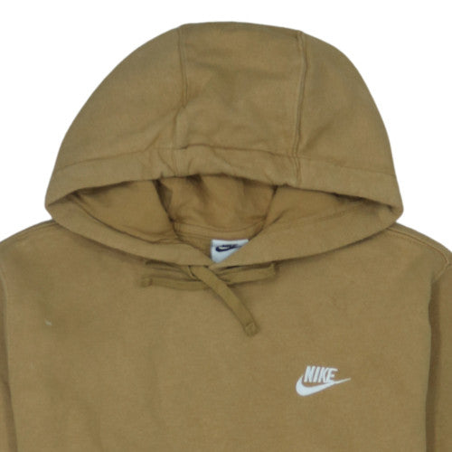 Nike Women’s Camel Brown Pullover Hoodie Size S Fleece Lined Sweatshirt
