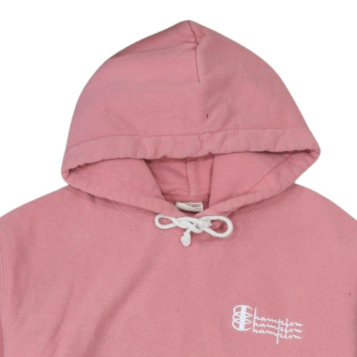Champion Women Pink Reverse Weave Pullover Hoodie Large Cotton Blend