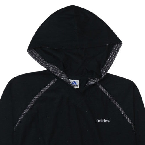 Adidas Womens Black Pullover Hoodie Size M Casual Sportswear