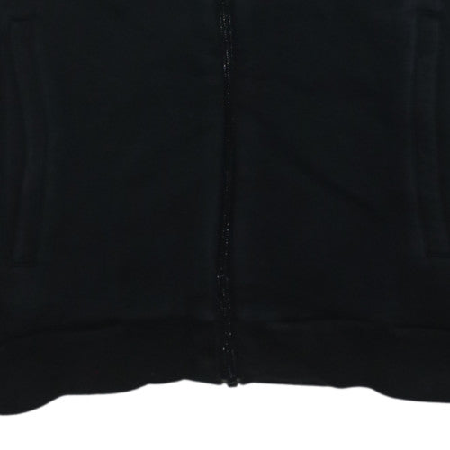 adidas Men Black Full Zip Hoodie M Fleece Sportswear