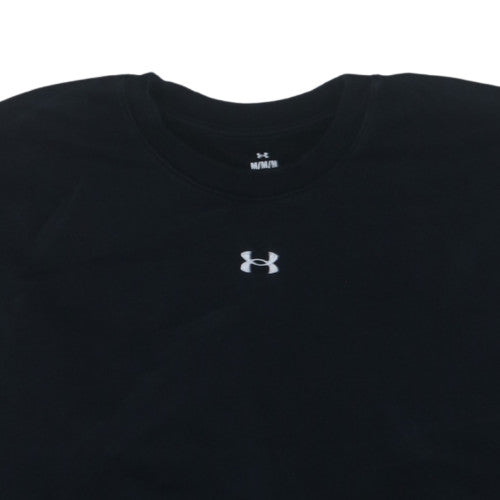 Under Armour Womens Black Medium Pullover Sweatshirt Crew Neck Cotton Blend