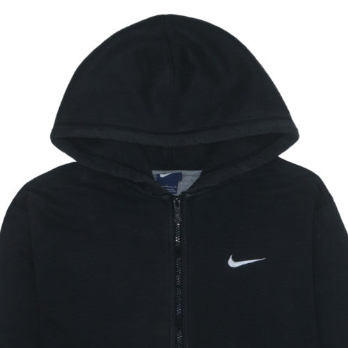 Nike Womens Black Full Zip Hoodie Size L Cotton Blend