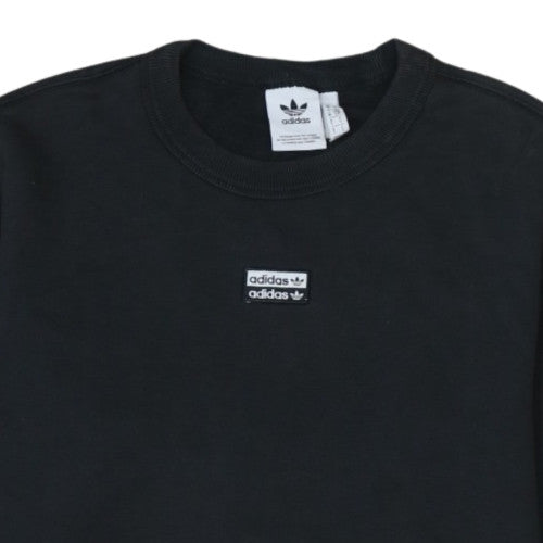 Adidas Men's Black Logo Crew Neck Pullover Sweatshirt Size S