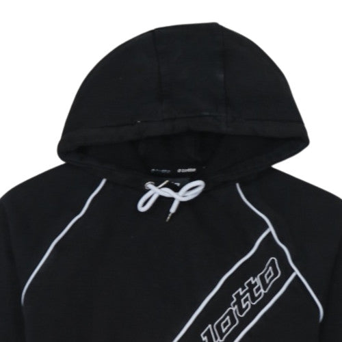Primark Lotto x Primark Men's Black Pullover Hoodie M Sports Graphic